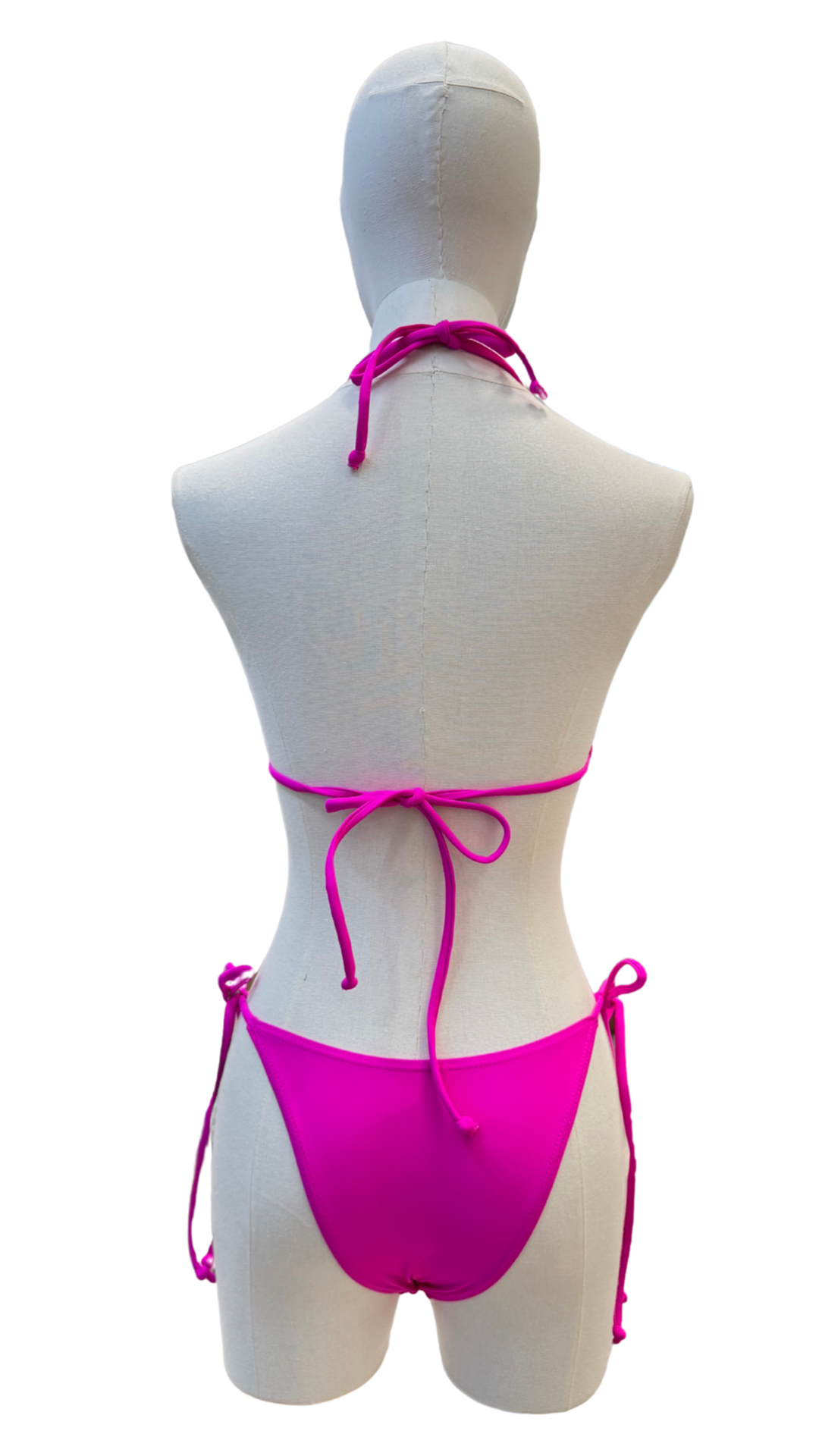 Set bikini completamente ajustable + pareo largo de tela mesh