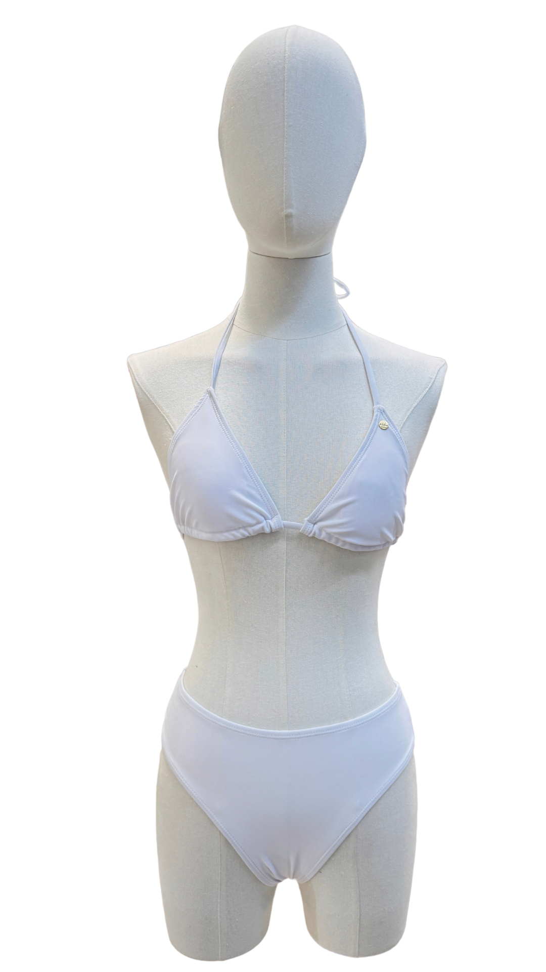 Set bikini de triángulo de tiro alto + pareo corto