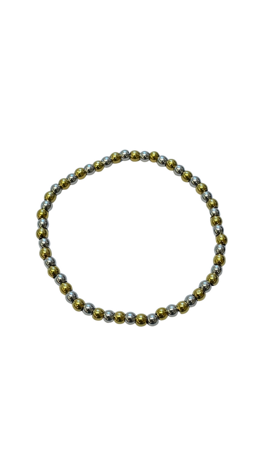 Pulsera perlas bicolor 2mm