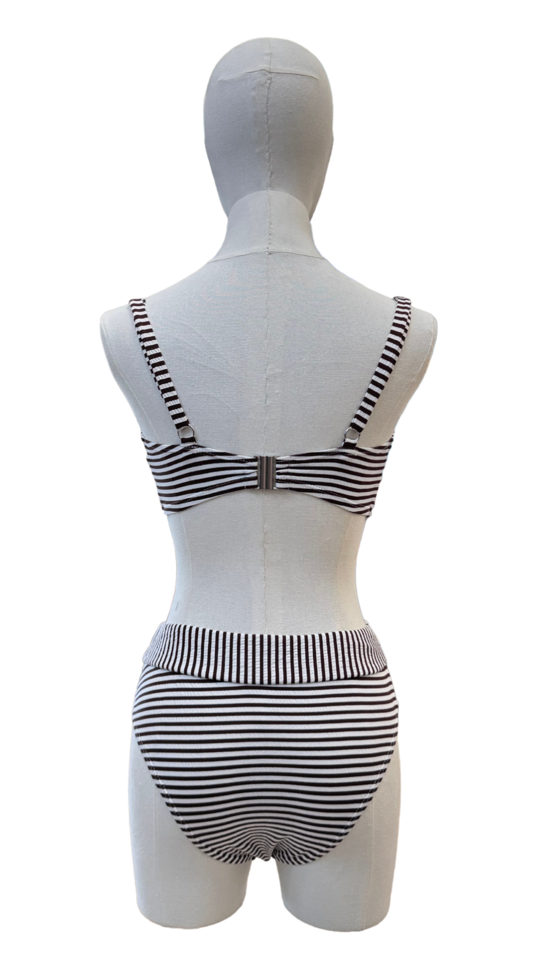 Set bikini tiro alto de rayas