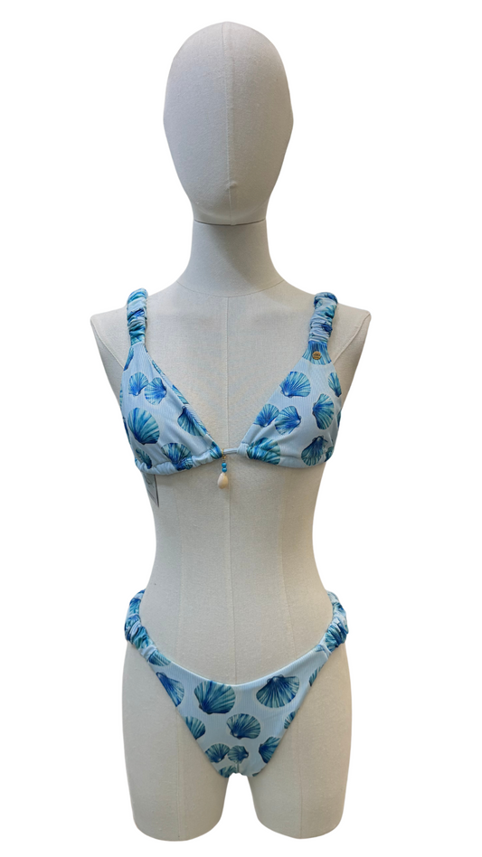 Set bikini estampado de conchas