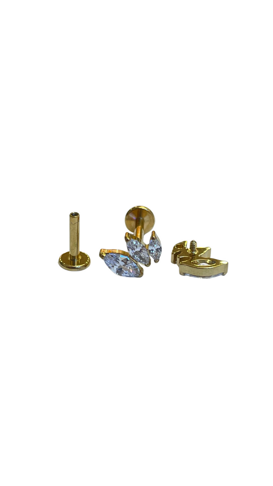 Piercing tríada de titanio