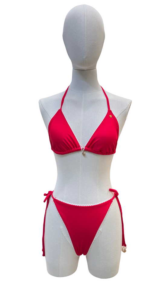 Set bikini ajustable con detalles de encaje