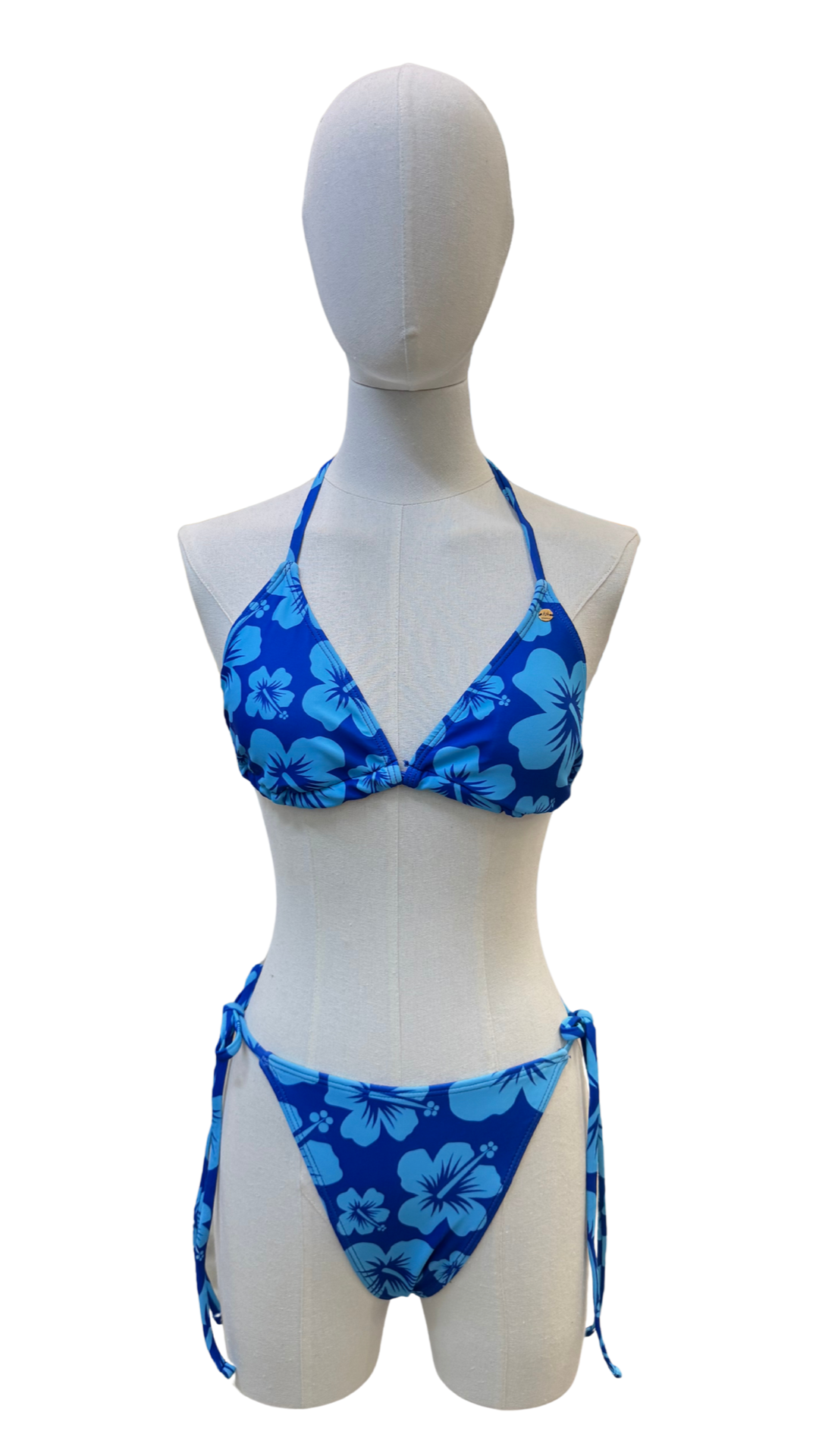 Set bikini tropical + top de tela mesh