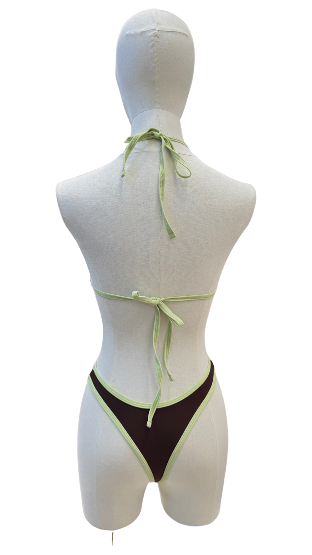 Set bikini de tanga bicolor