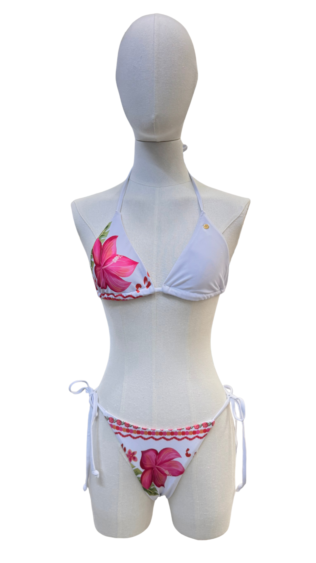 Set bikini completamente ajustable + pareo largo mesh