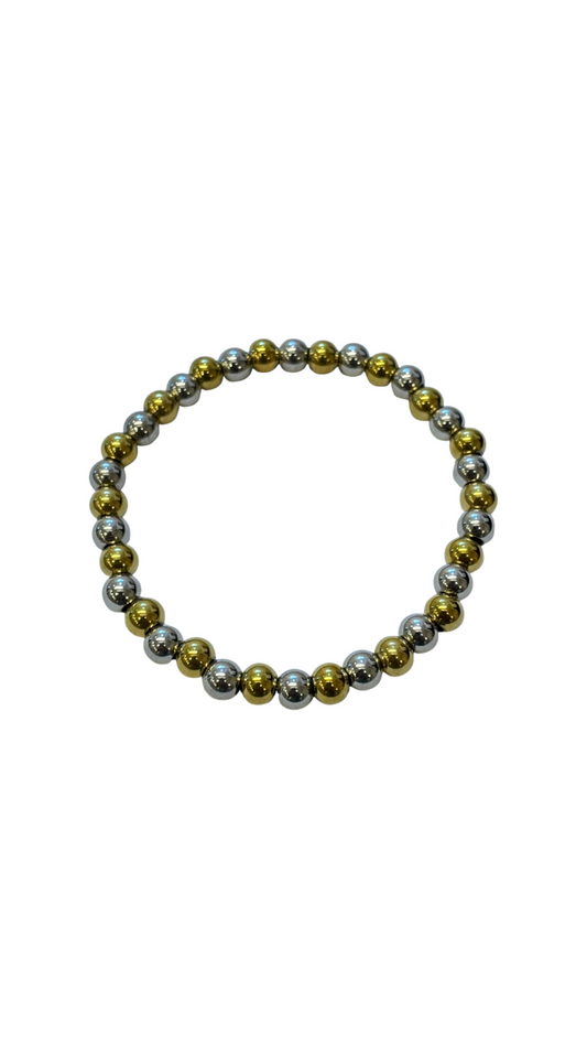 Pulsera perlas bicolor 4mm