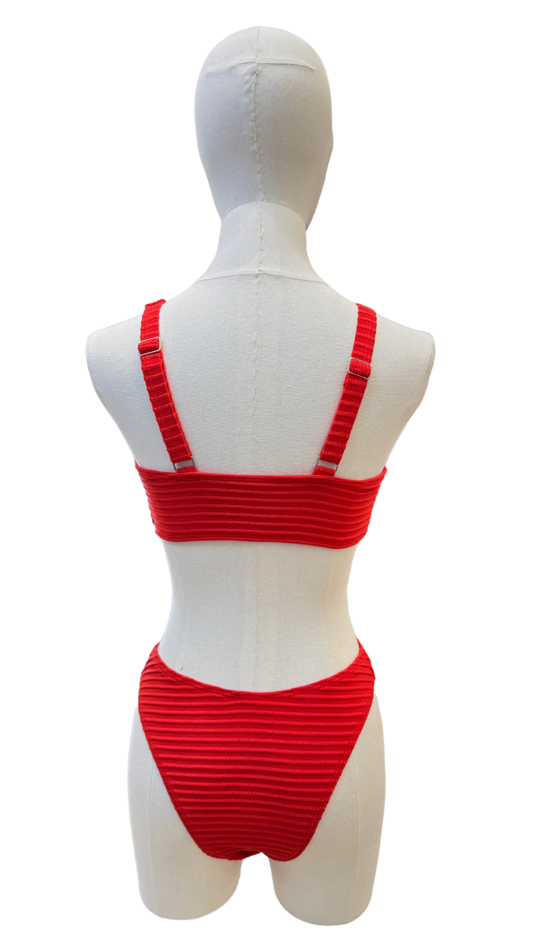 Set bikini de tela con textura