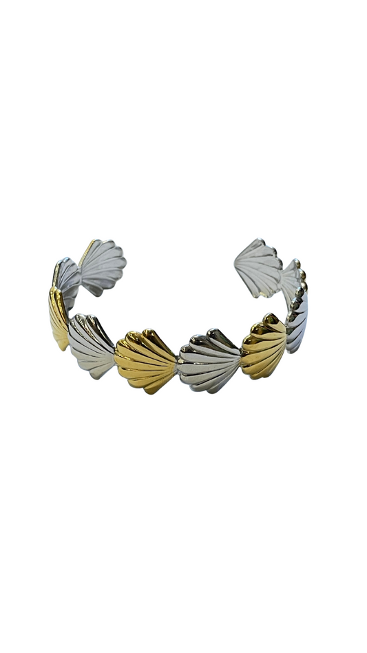 Brazalete conchas bicolor