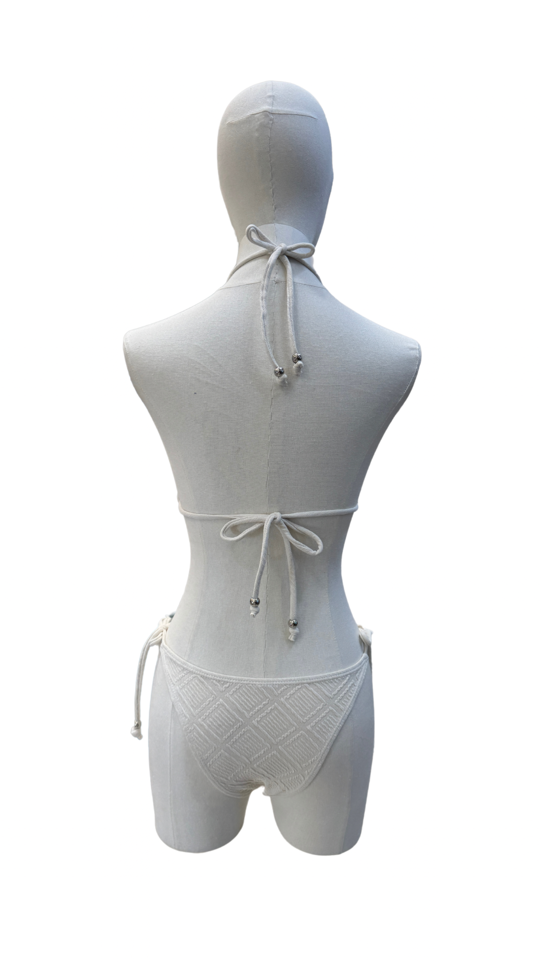 Set bikini de tela con textura