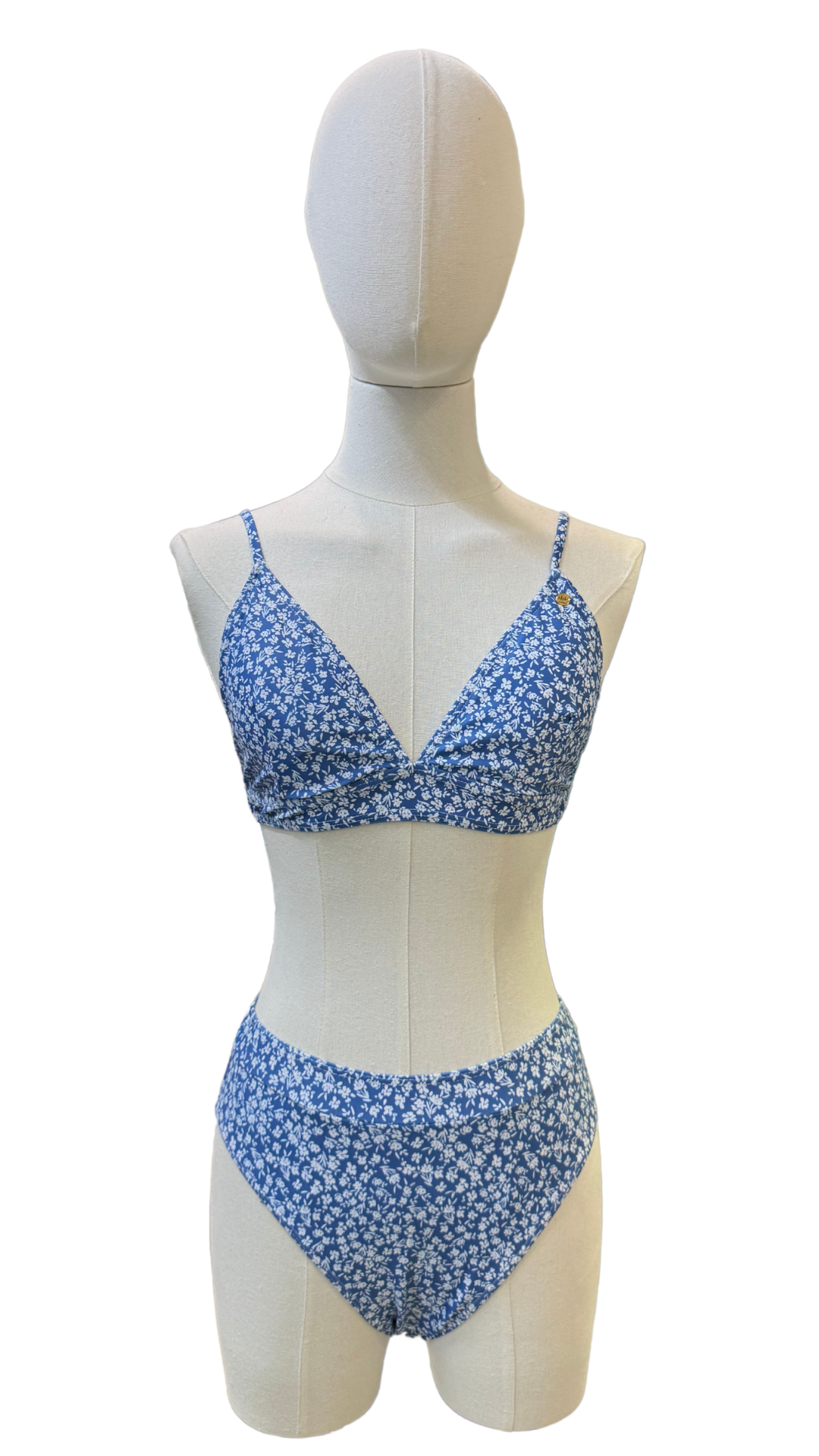 Set bikini floral de tiro medio