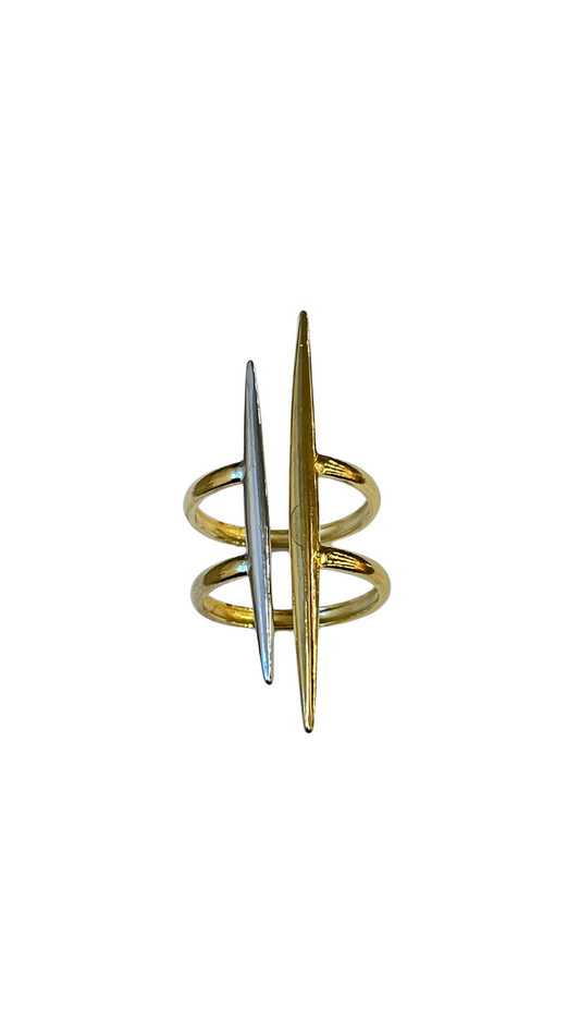 Anillo aguja bicolor