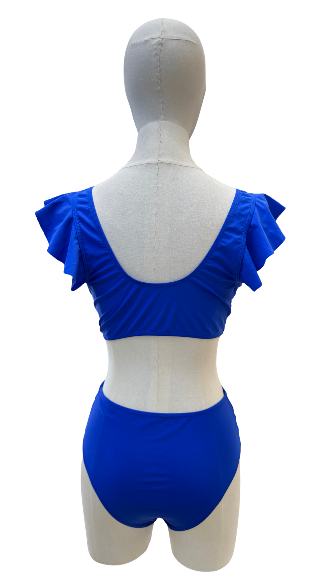 Set bikini de tiro alto con olanes