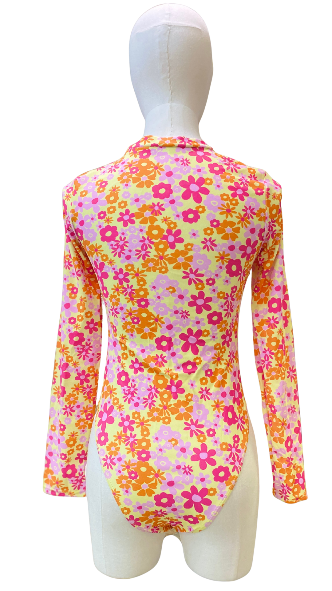 Body surf de manga larga estampado floral
