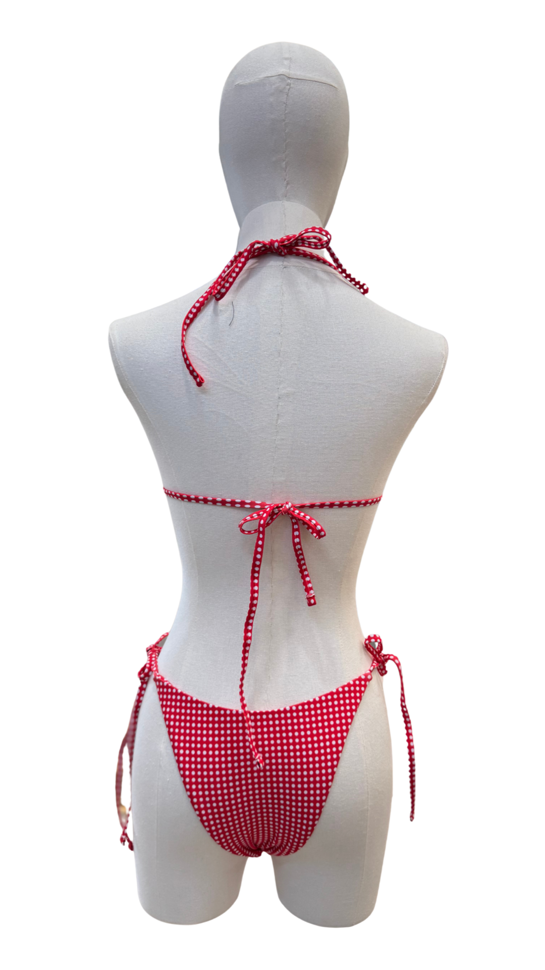 Set bikini polka dots completamente ajustable