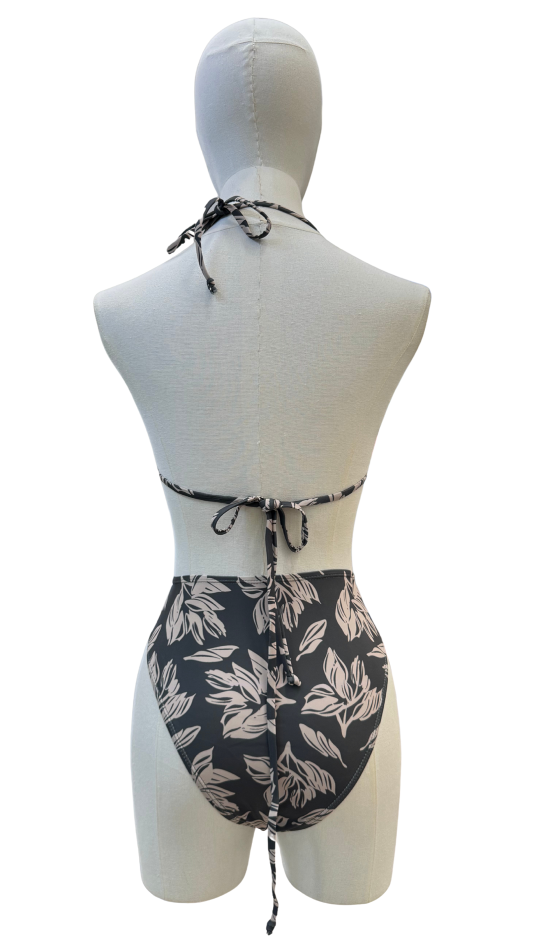 Set bikini estampado de tiro alto