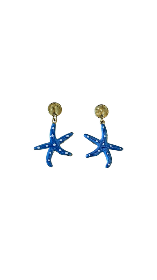 Aretes estrella esmaltada