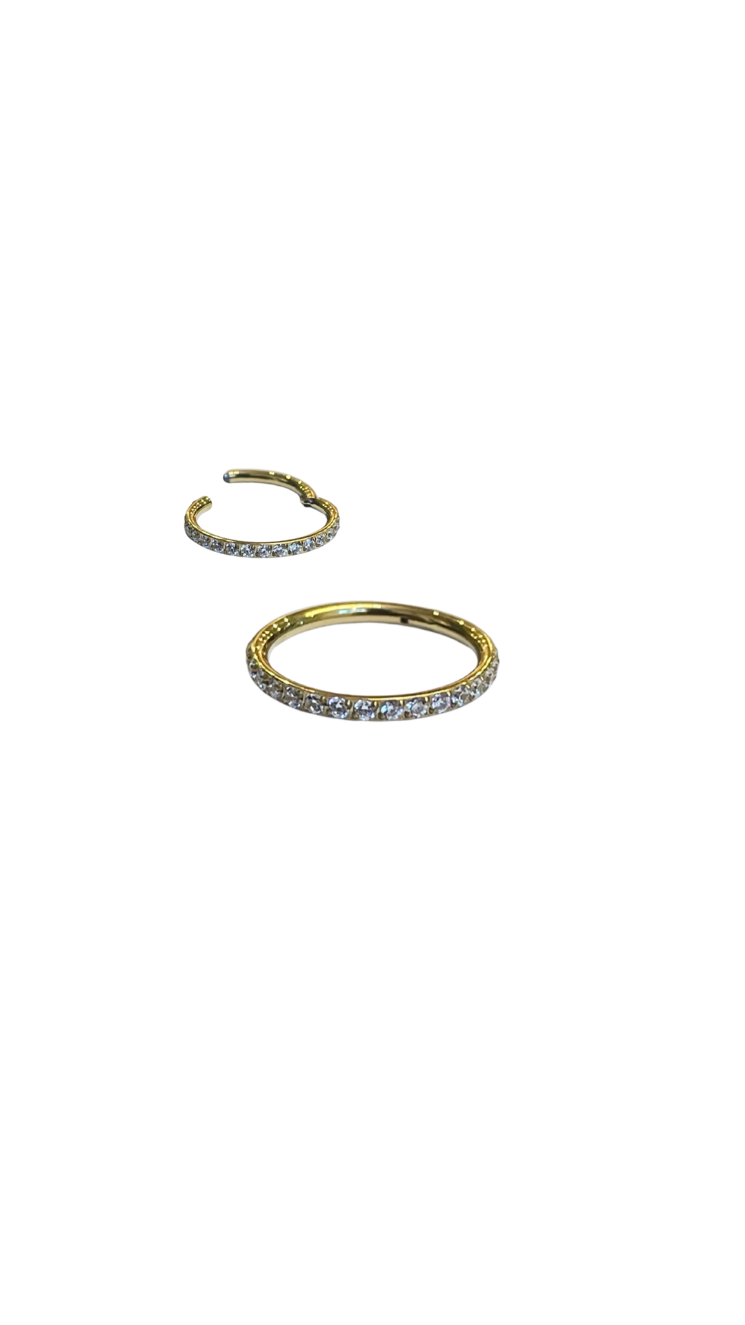 Argolla infinita con zirconia de titanio