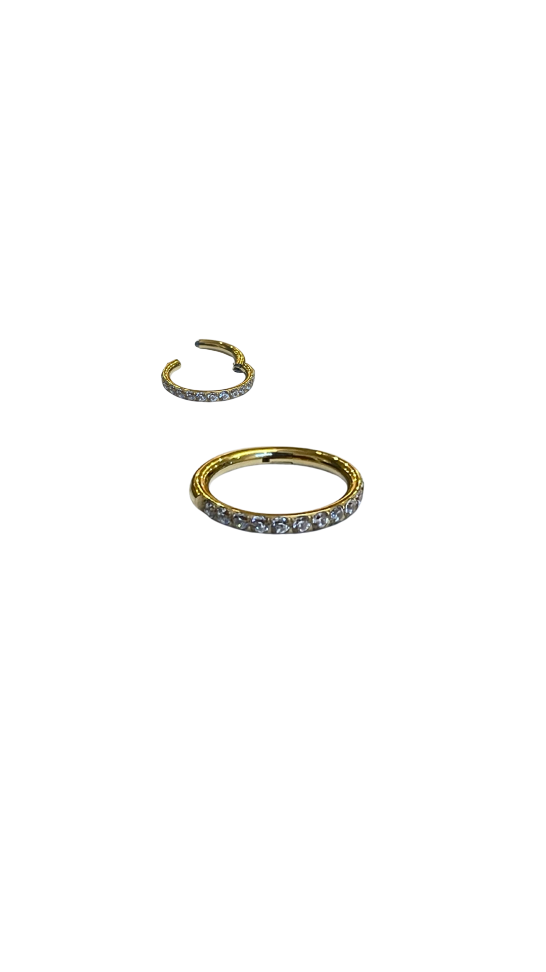 Argolla infinita con zirconia de titanio