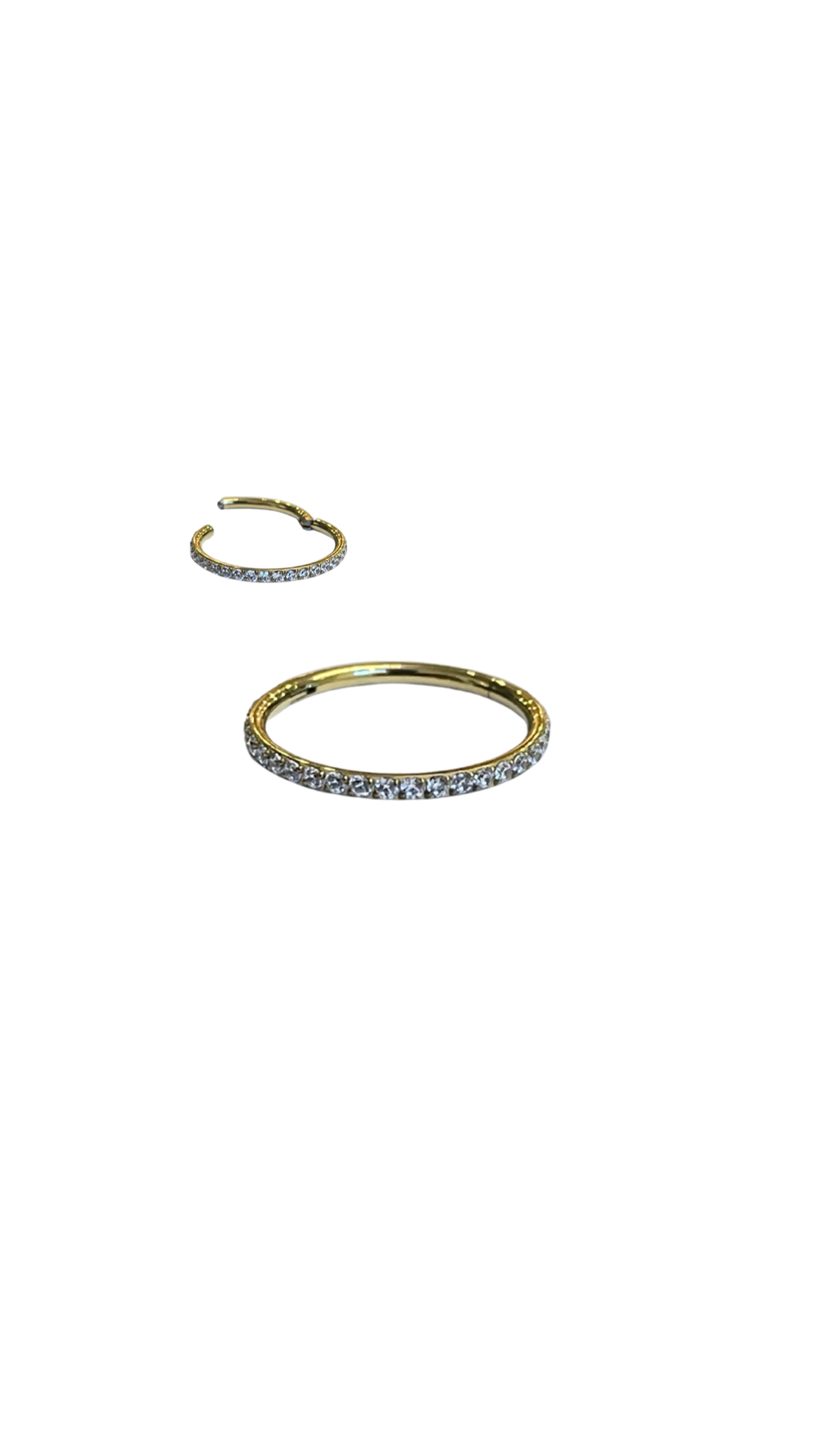 Argolla infinita con zirconia de titanio