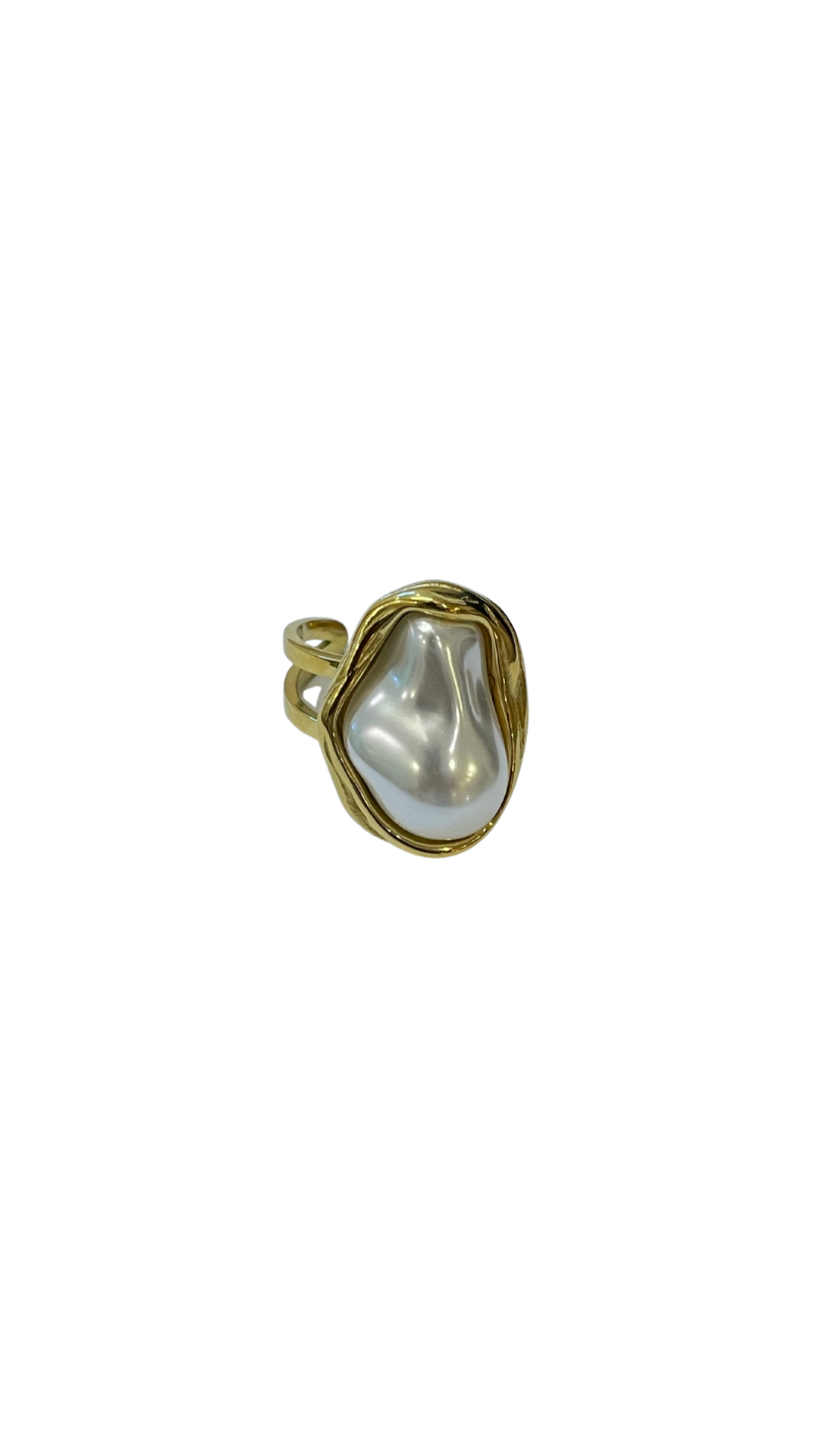 Anillo perla barroca