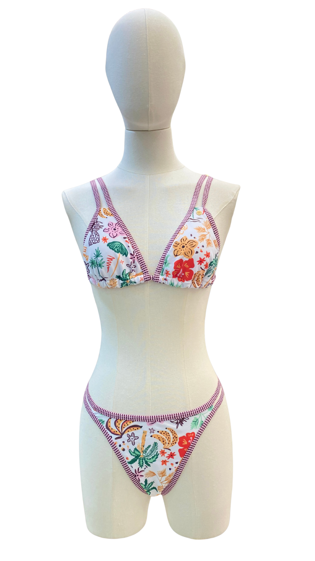Set bikini tropical de tanga