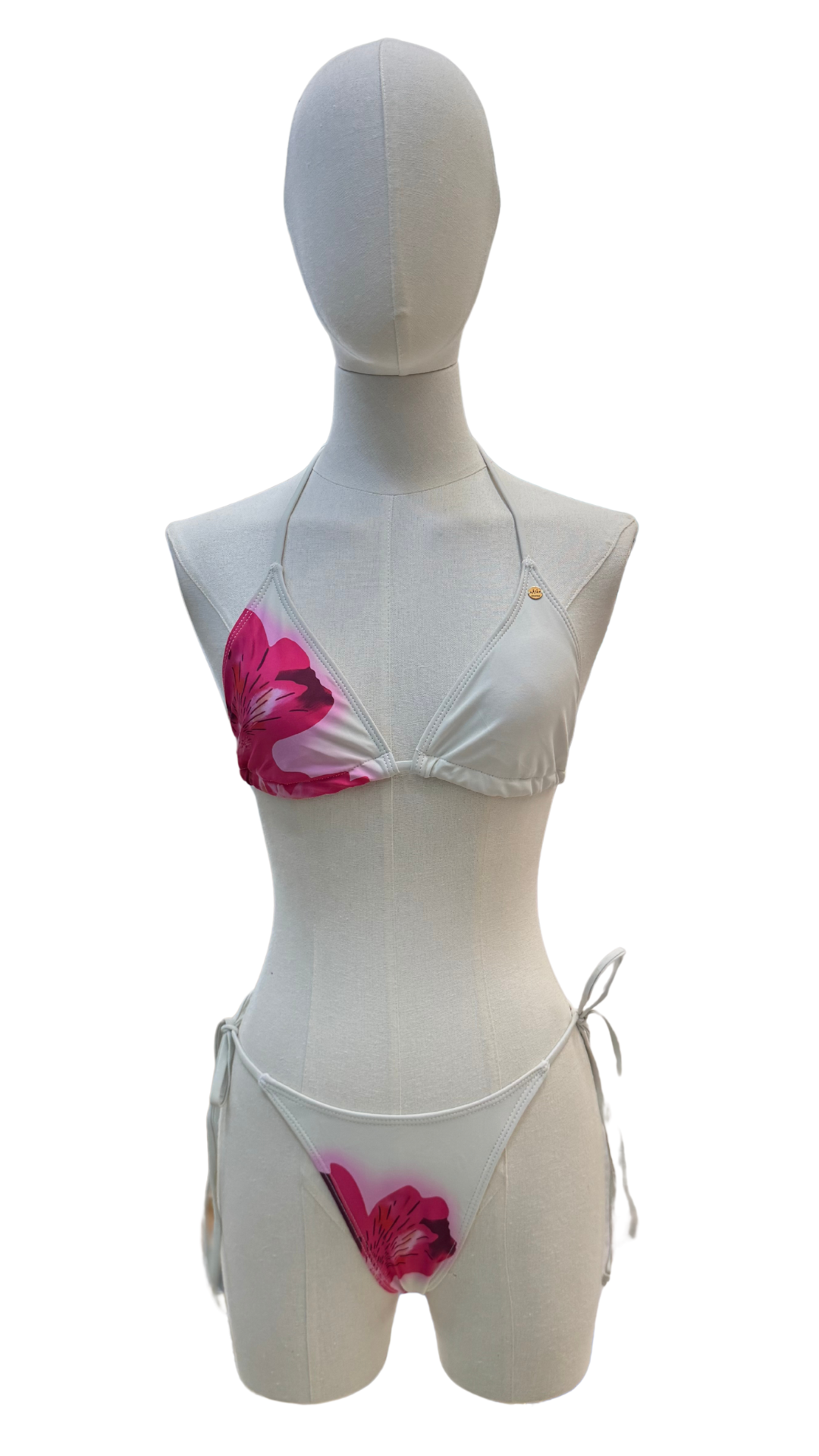 Set bikini tropical completamente ajustable + pareo corto