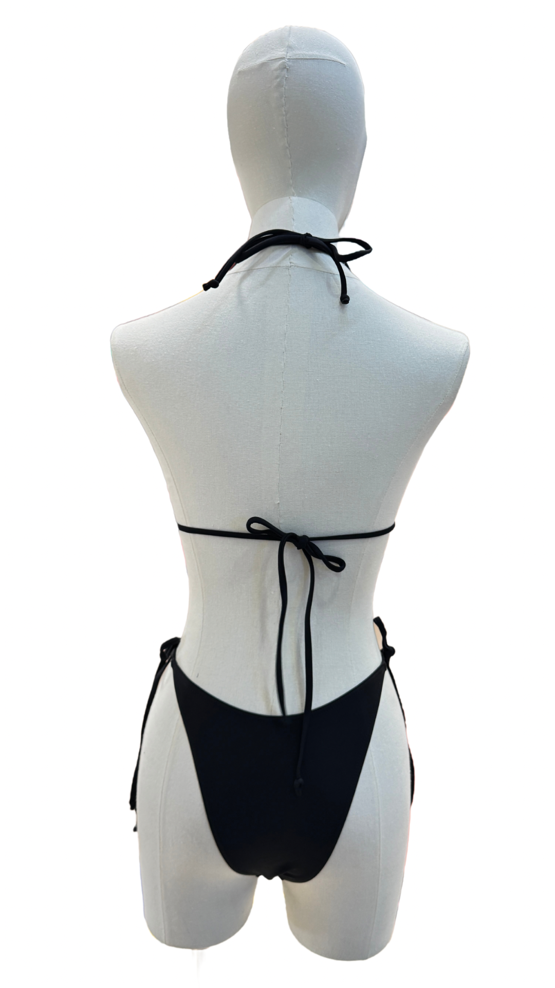 Set bikini ajustable + top con estrellas dorada y concha de lentejuelas