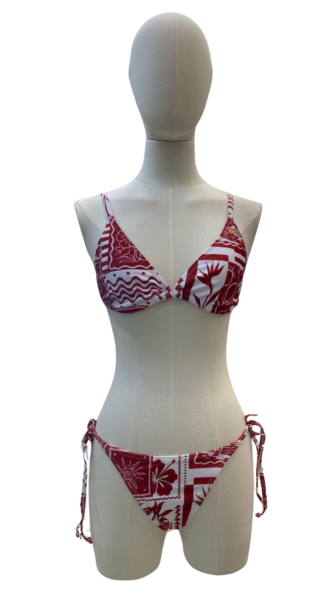 Bikini ajustable tropical tinto