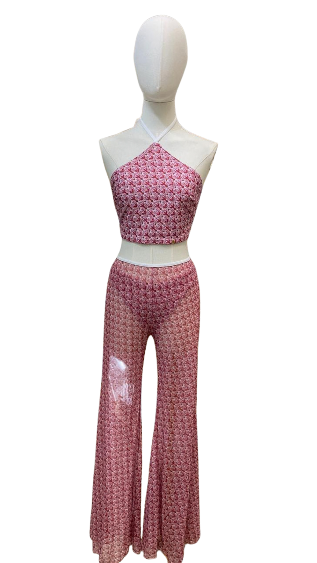 Set bikini de top halter + pantalón