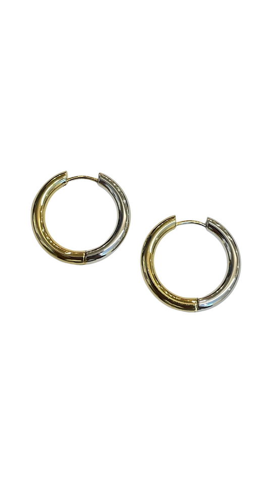 Huggie bicolor chunky 28mm