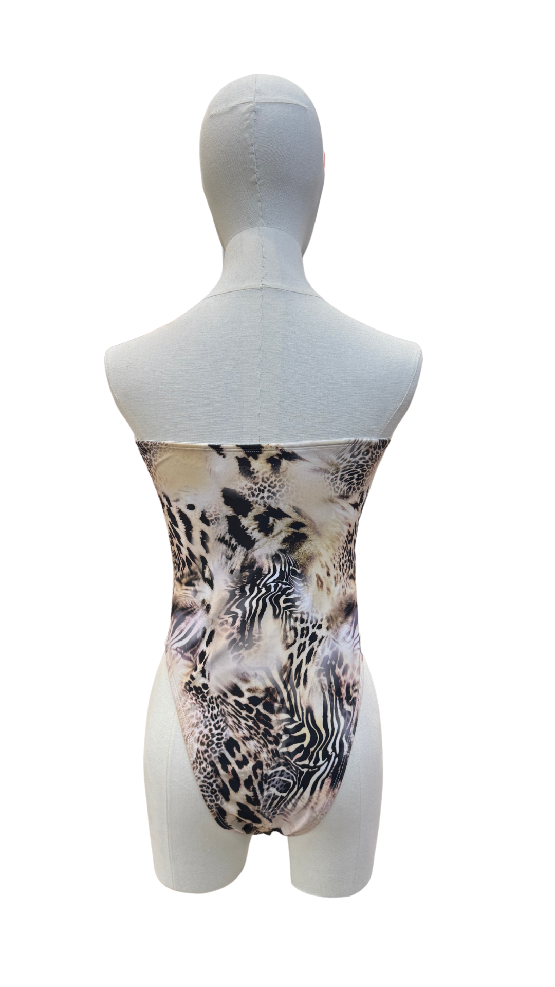 Bañador strapless estampado de animal print