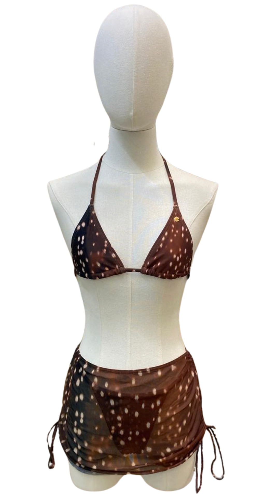 Set bikini estampado bambi + pareo corto