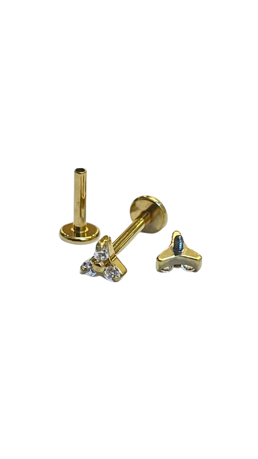 Piercing tres zirconias