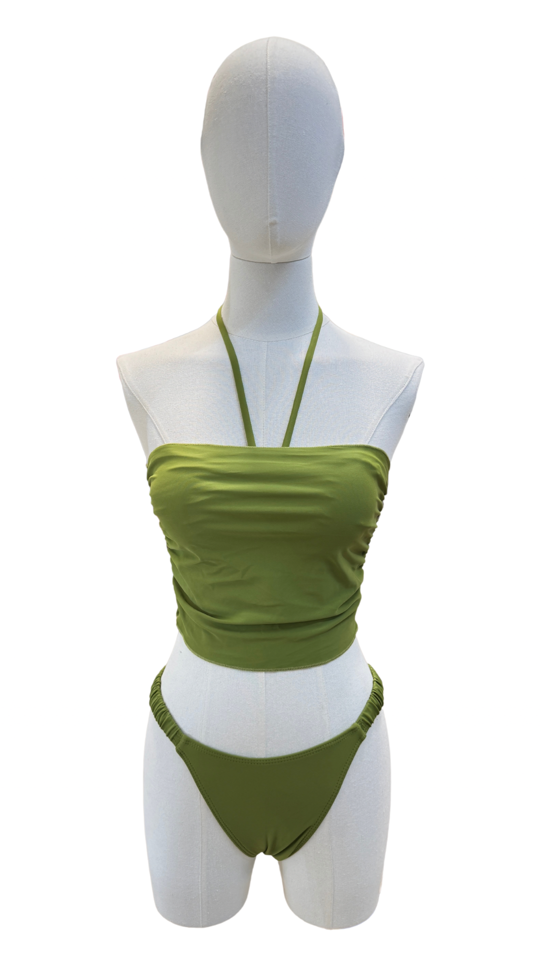 Set bikini strapless con estrellas dorada + pareo / top corto