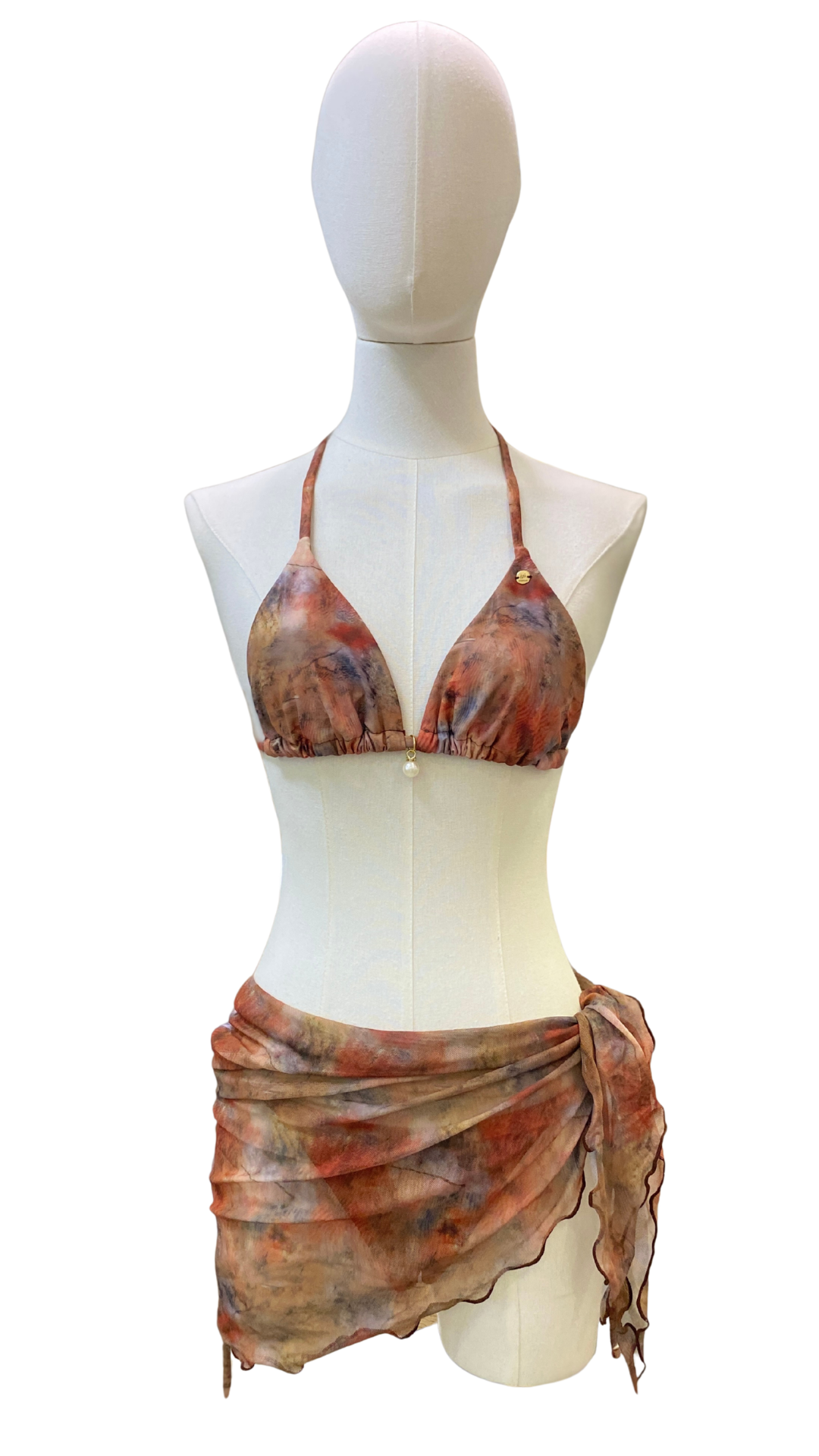 Set bikini tie dye + pareo corto