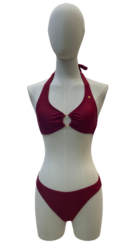 Set bikini halter de top con aro