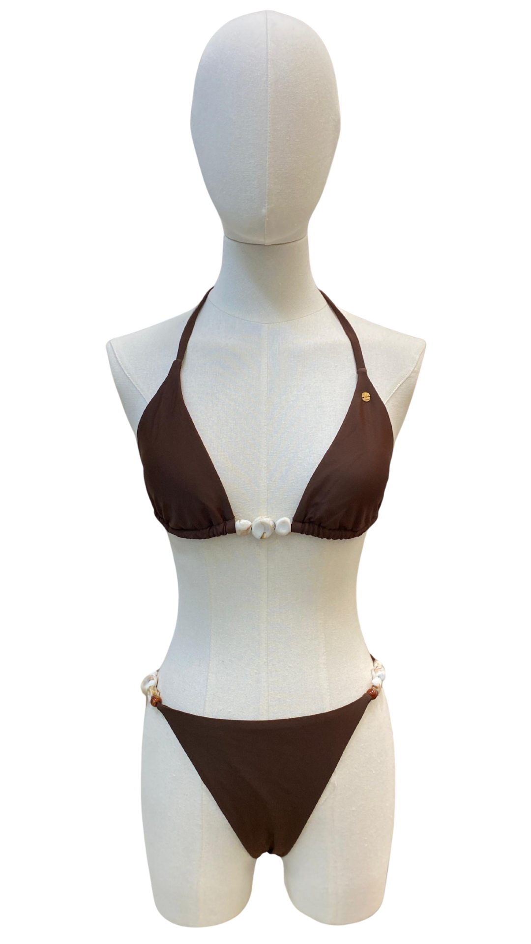 Set bikini de triángulo con cuentas