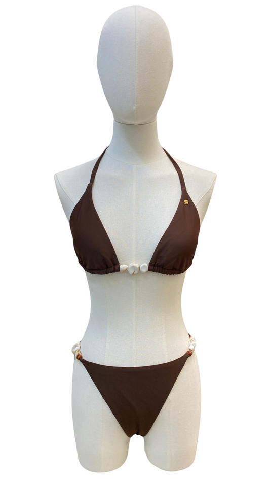 Set bikini de triángulo con cuentas