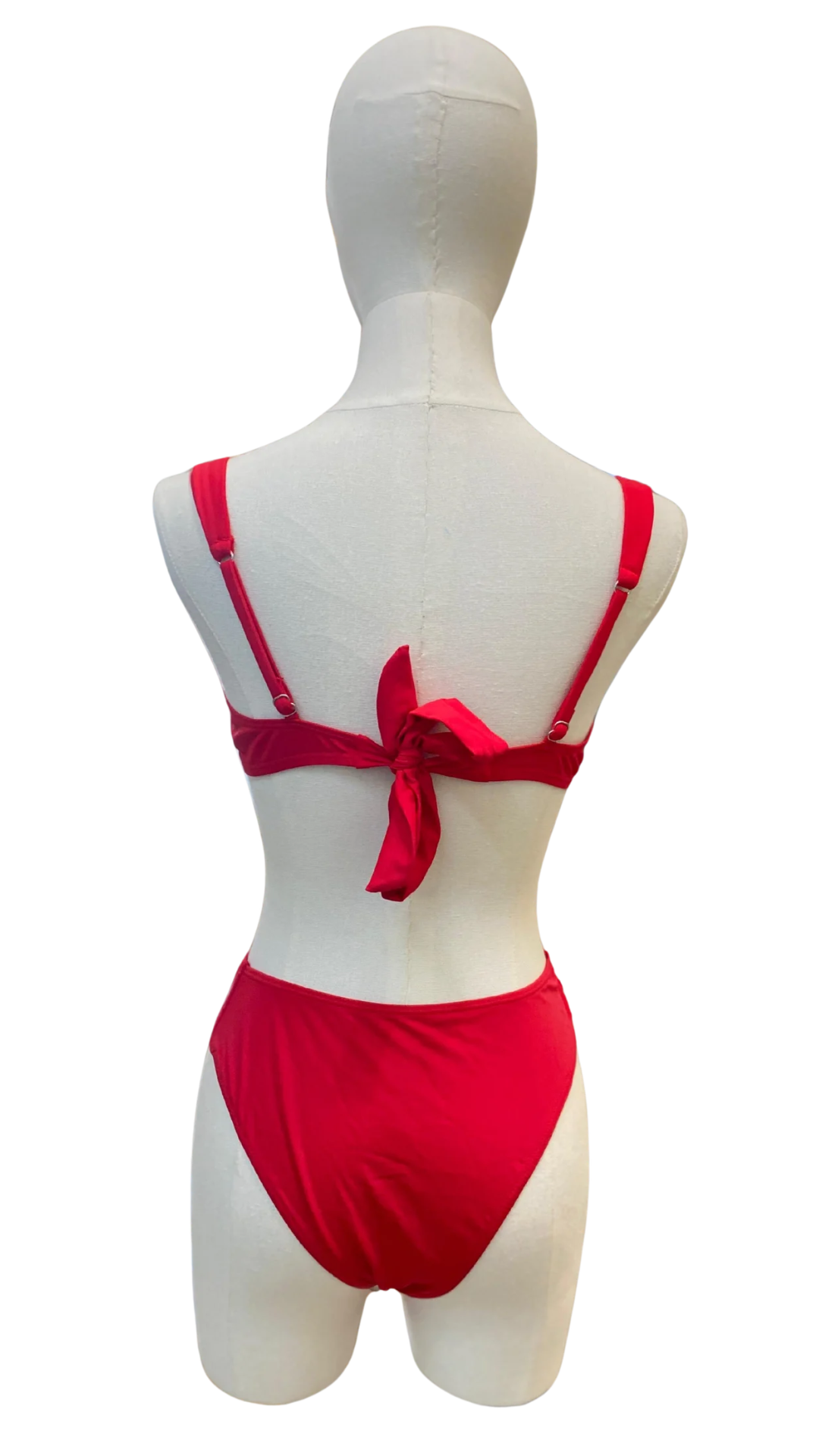 Set bikini de tiro medio con nudo