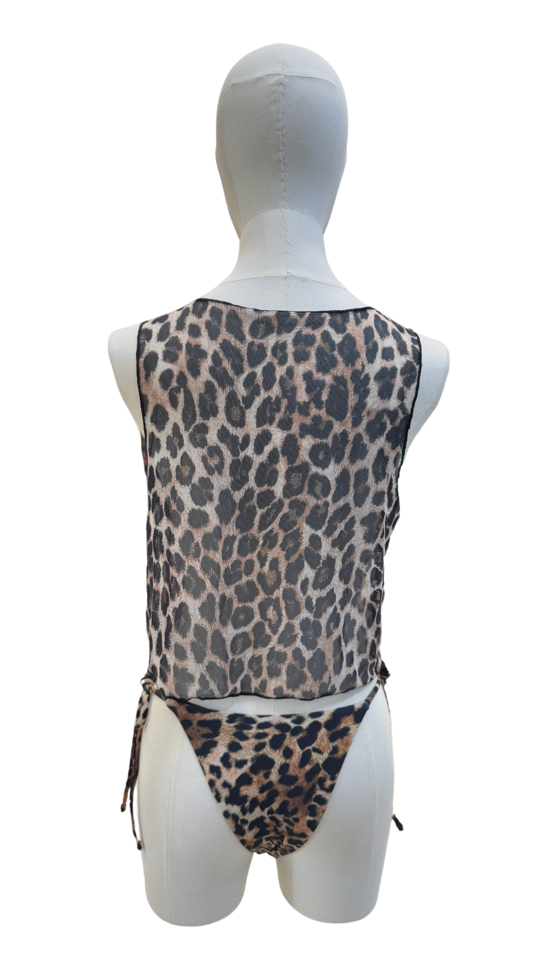 Blusa de tela mesh de animal print