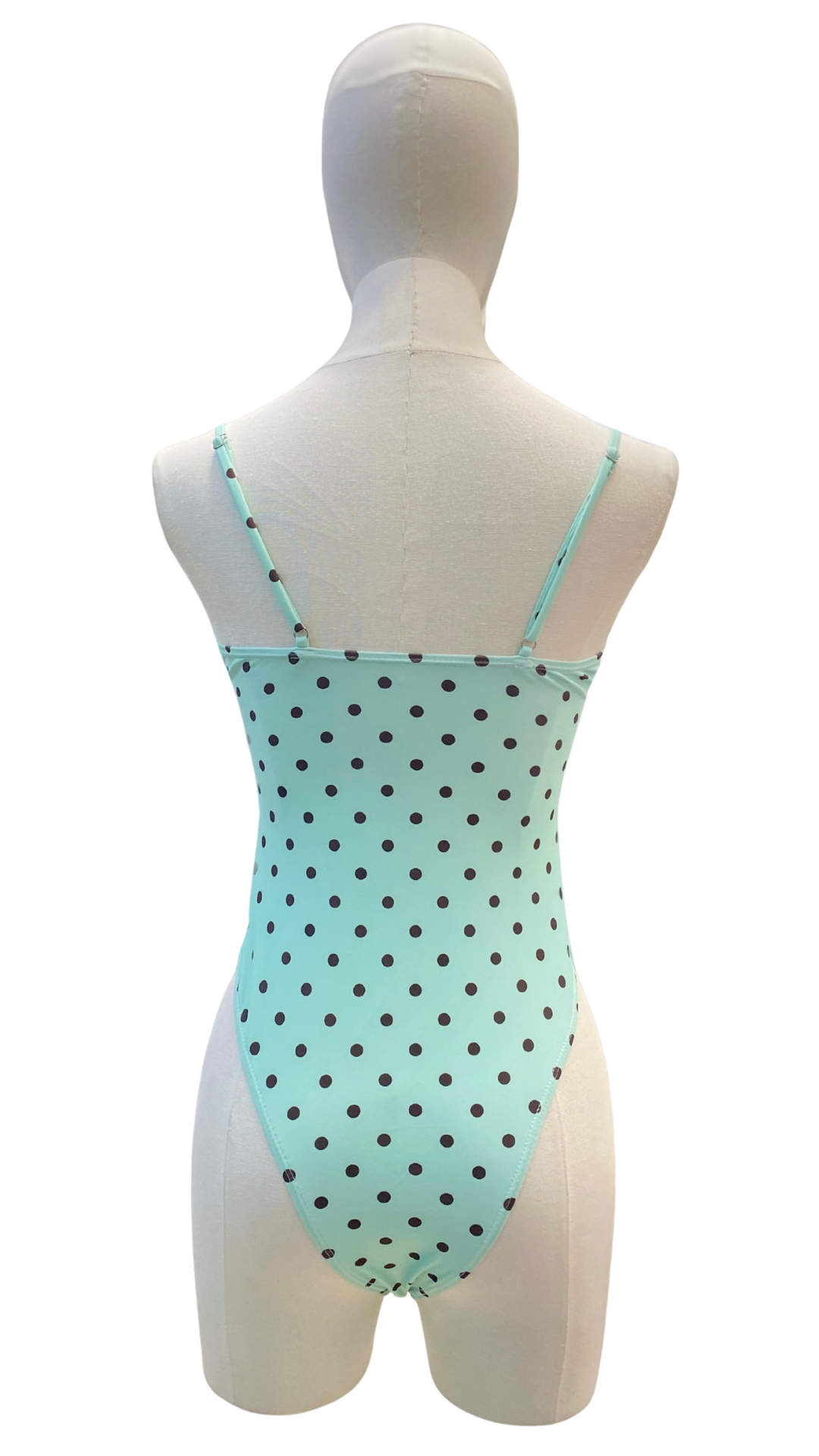 Bañador menta polka dots