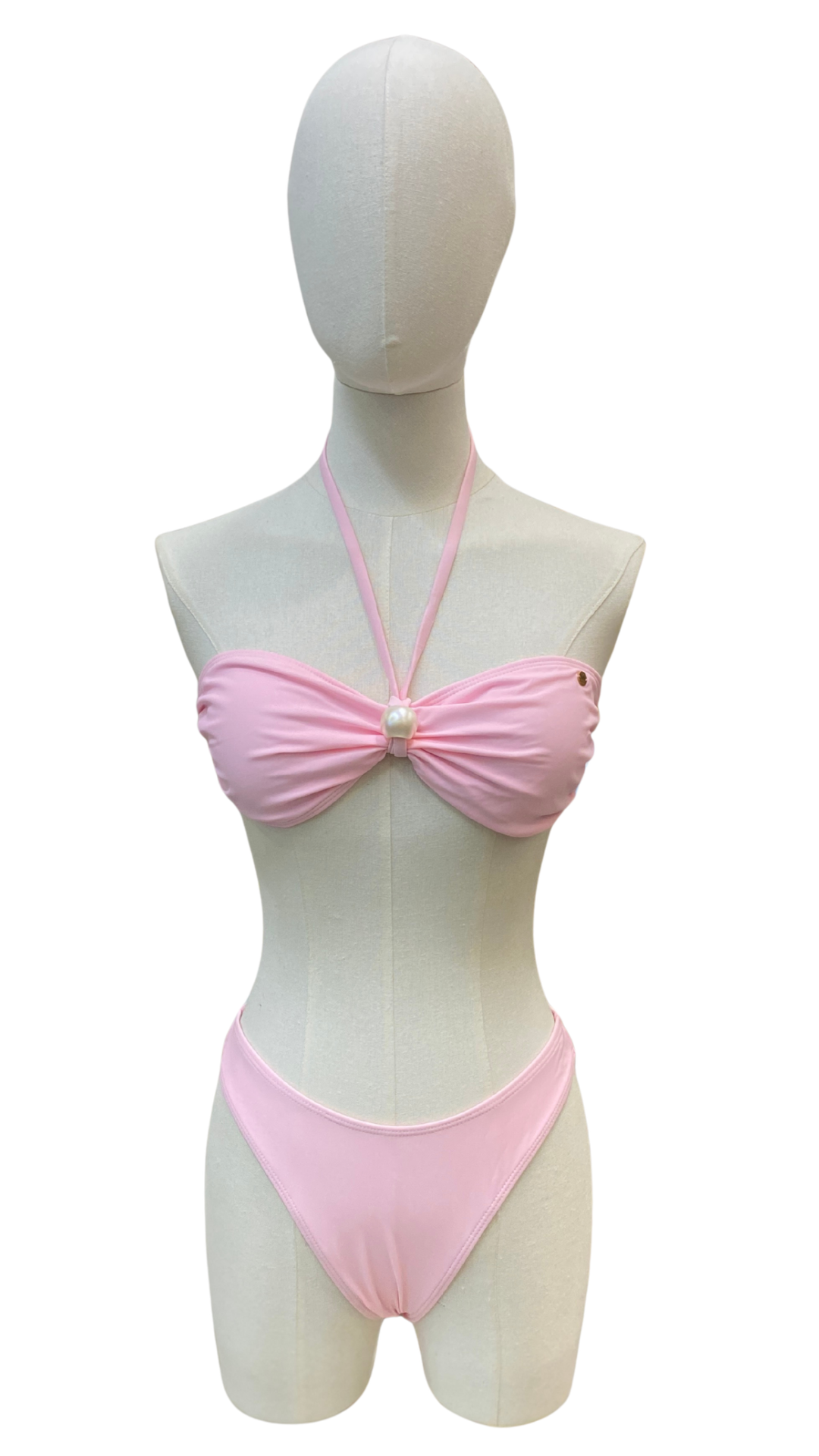 Set bikini strapless + pareo largo corte sirena