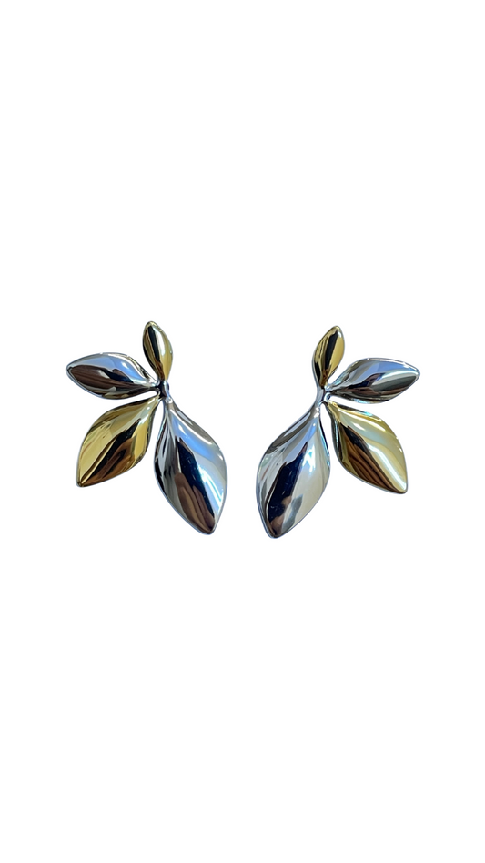Aretes orquidea bicolor