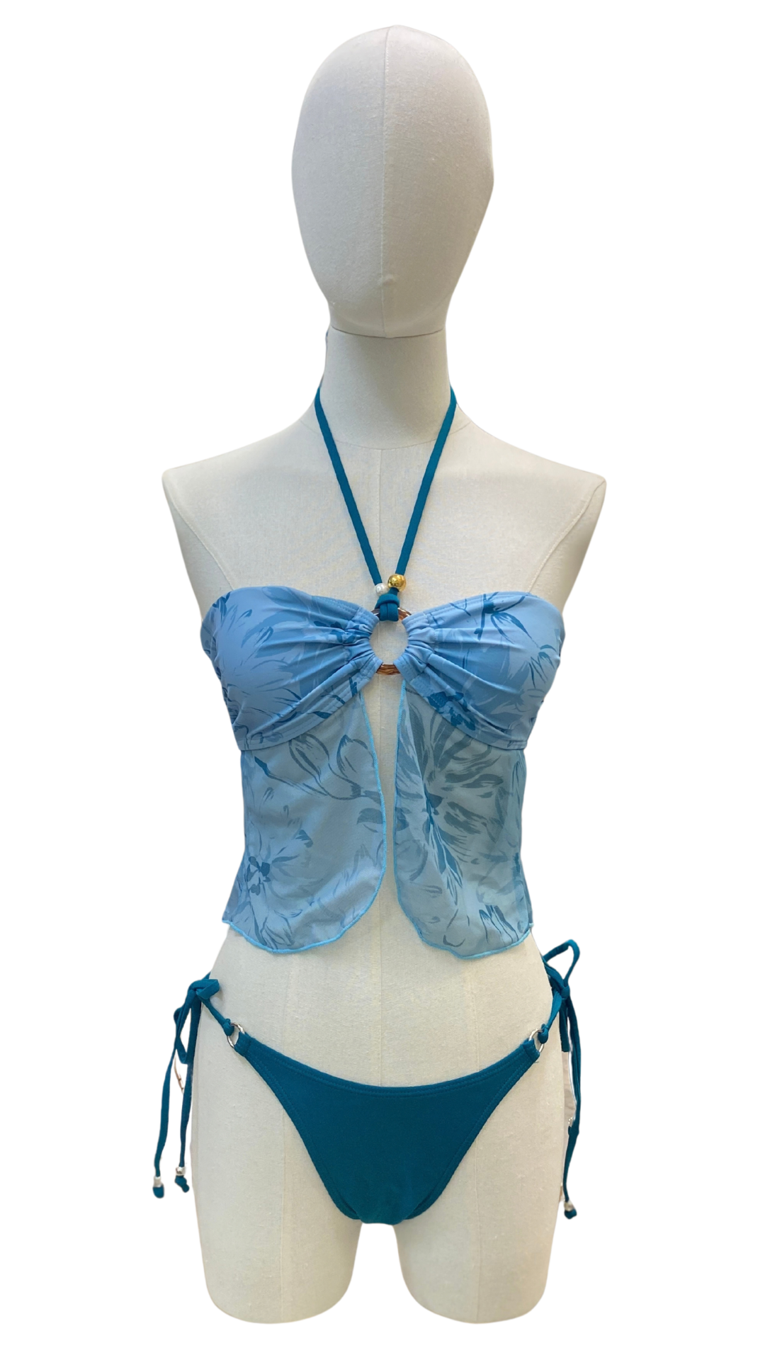 Tankini strapless + pareo corto