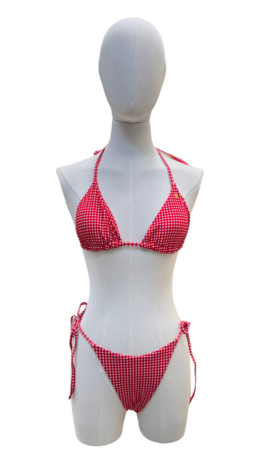 Set bikini polka dots completamente ajustable