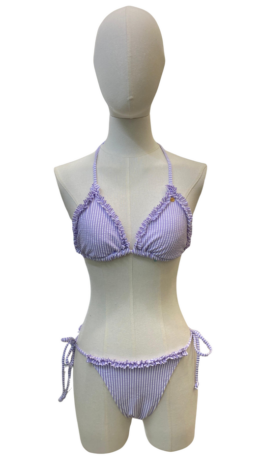 Set bikini completa ajustable con detalle fruncido