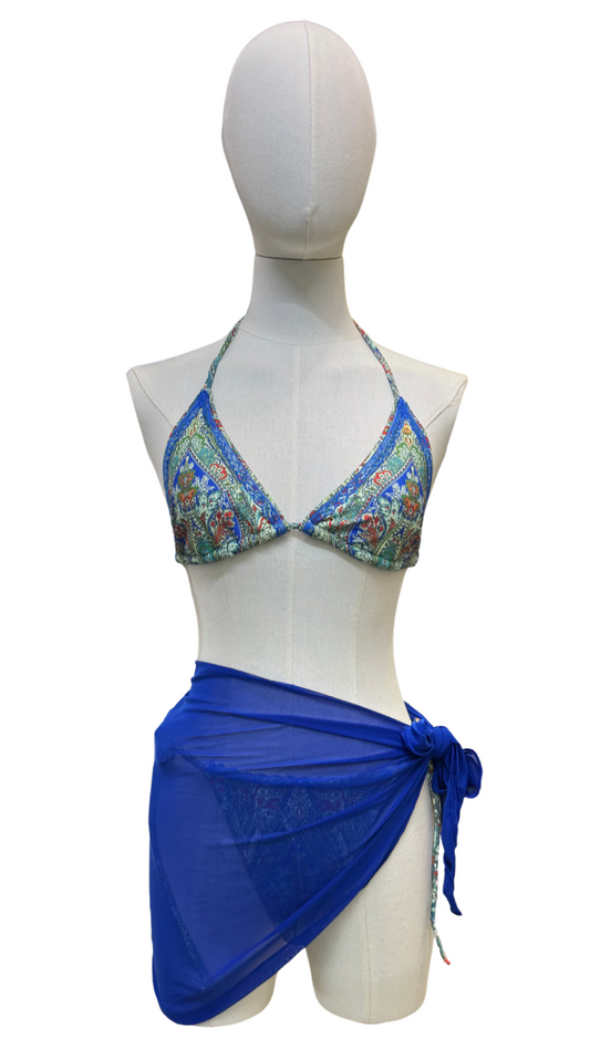 Set bikini completamente ajustable + pareo corto