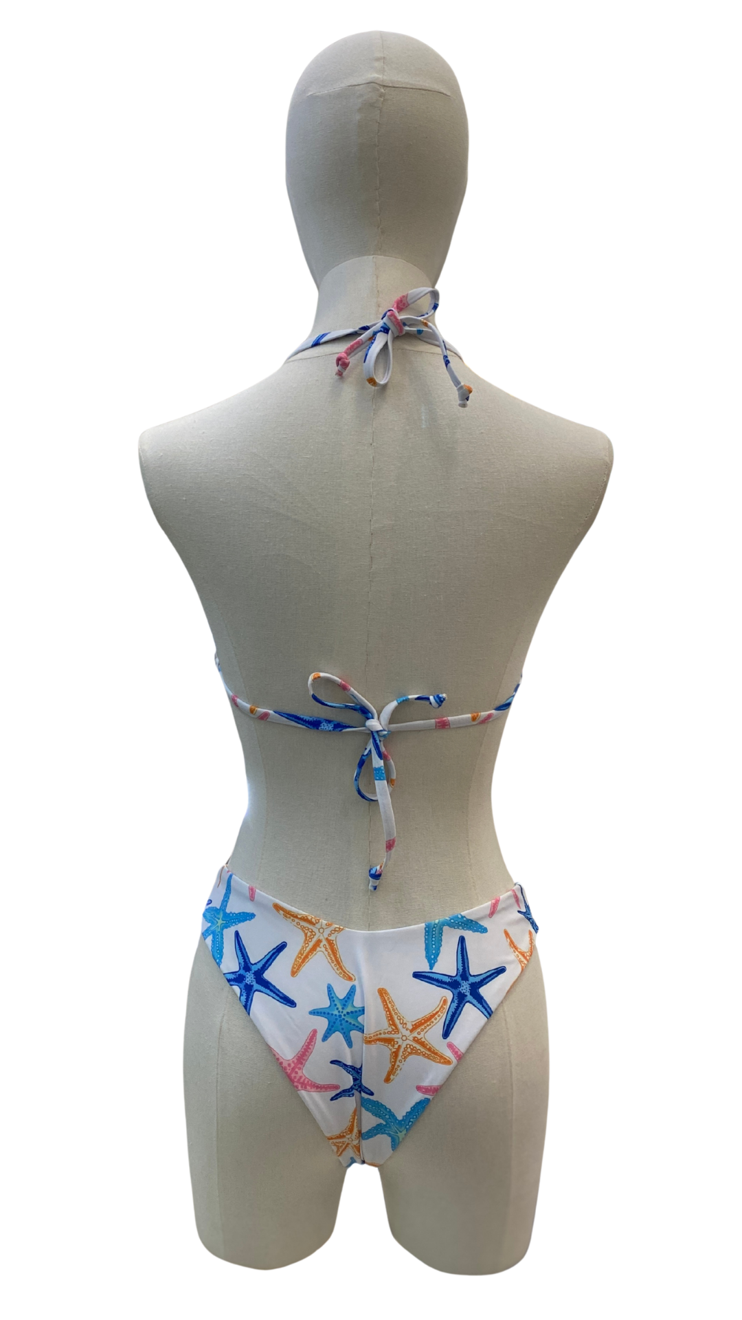 Set bikini estampado de estrellas con estrella dorada