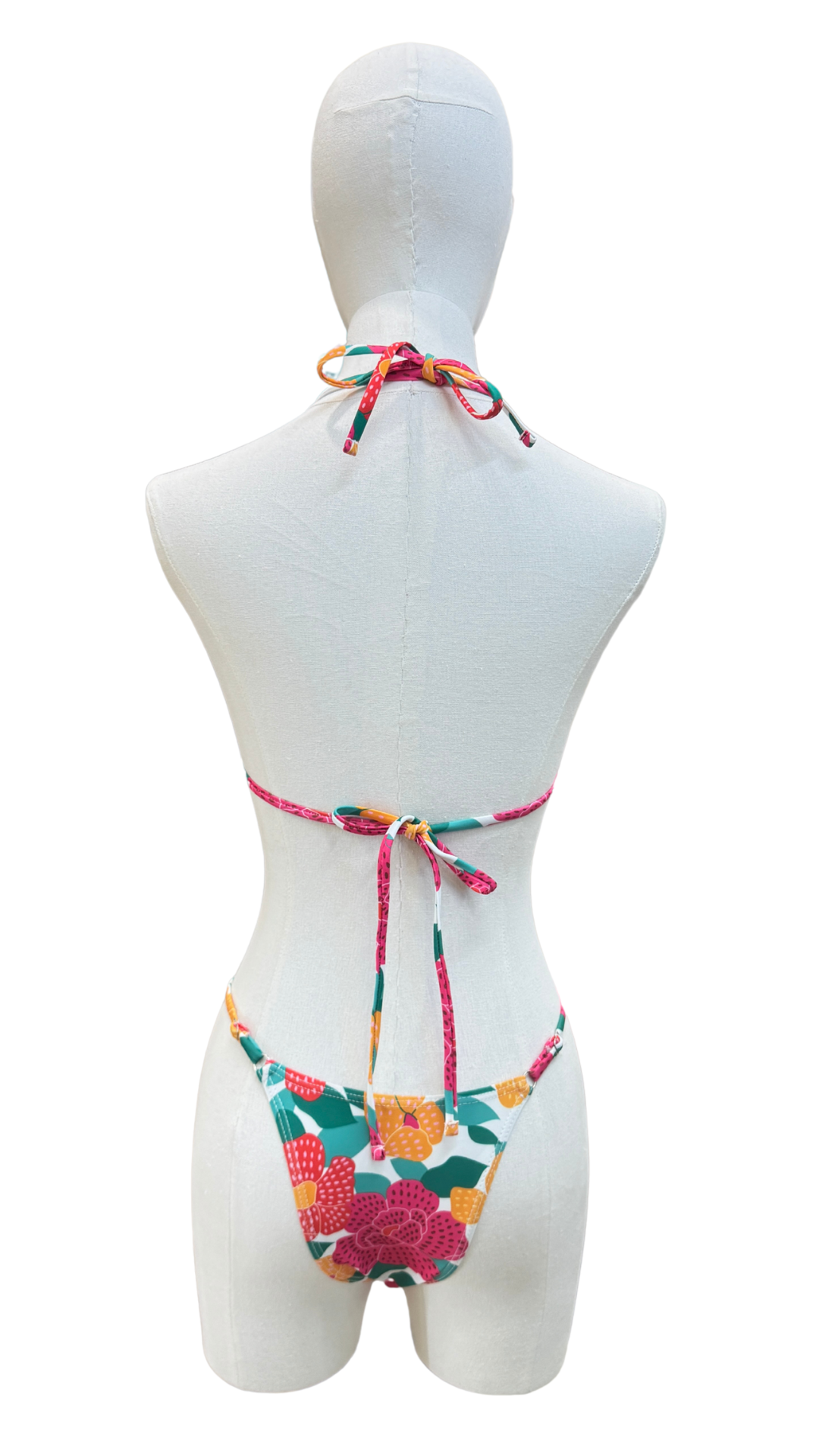 Set bikini estampado floral + pareo largo